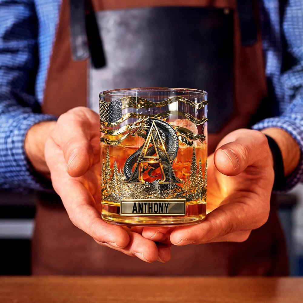 Love Dragons - Personalized Dragon Whiskey Glass