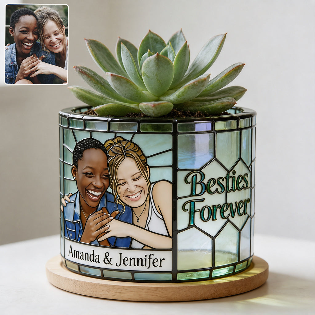 Best Friends Forever - Personalized Bestie Ceramic Plant Pot