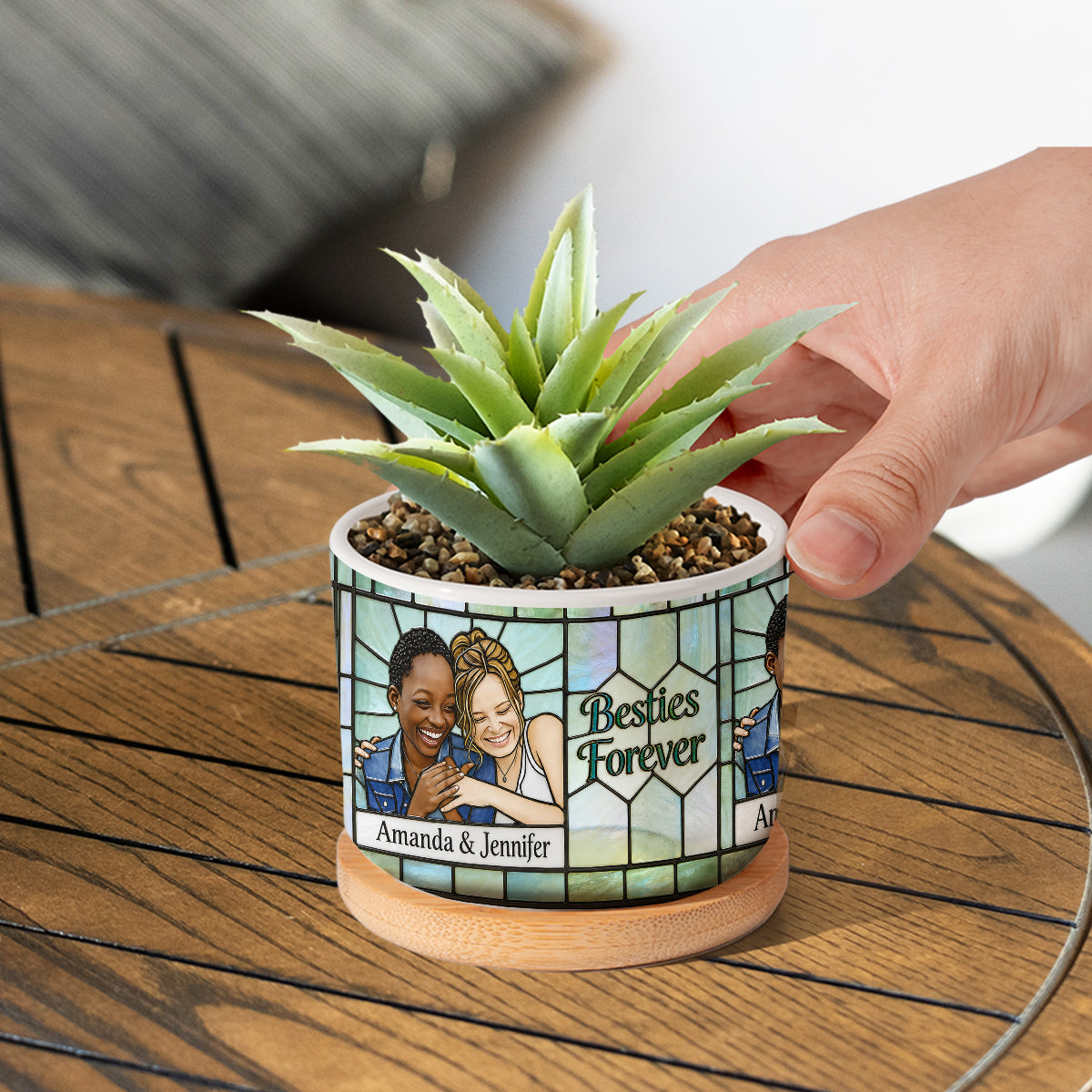 Best Friends Forever - Personalized Bestie Ceramic Plant Pot