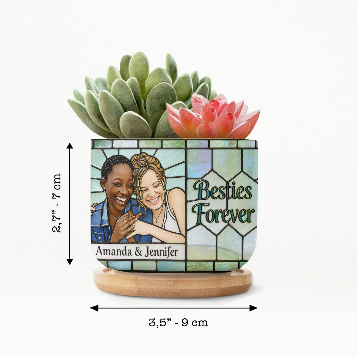 Best Friends Forever - Personalized Bestie Ceramic Plant Pot