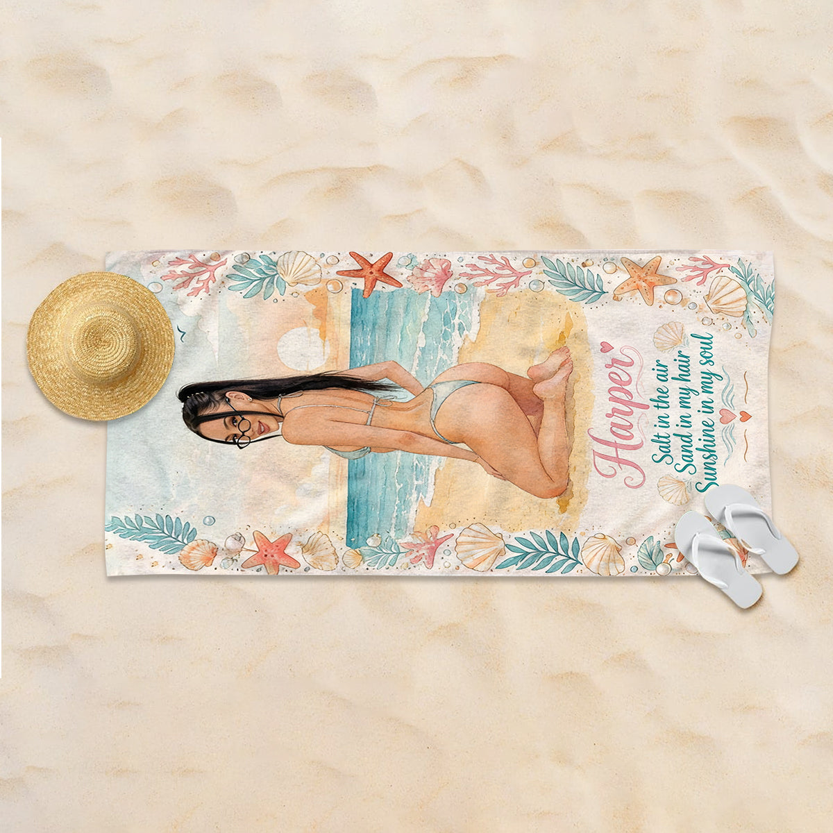 Sunshine In My Soul - Personalized Sea Lover Quick-dry Beach Towel/ Bath Towel