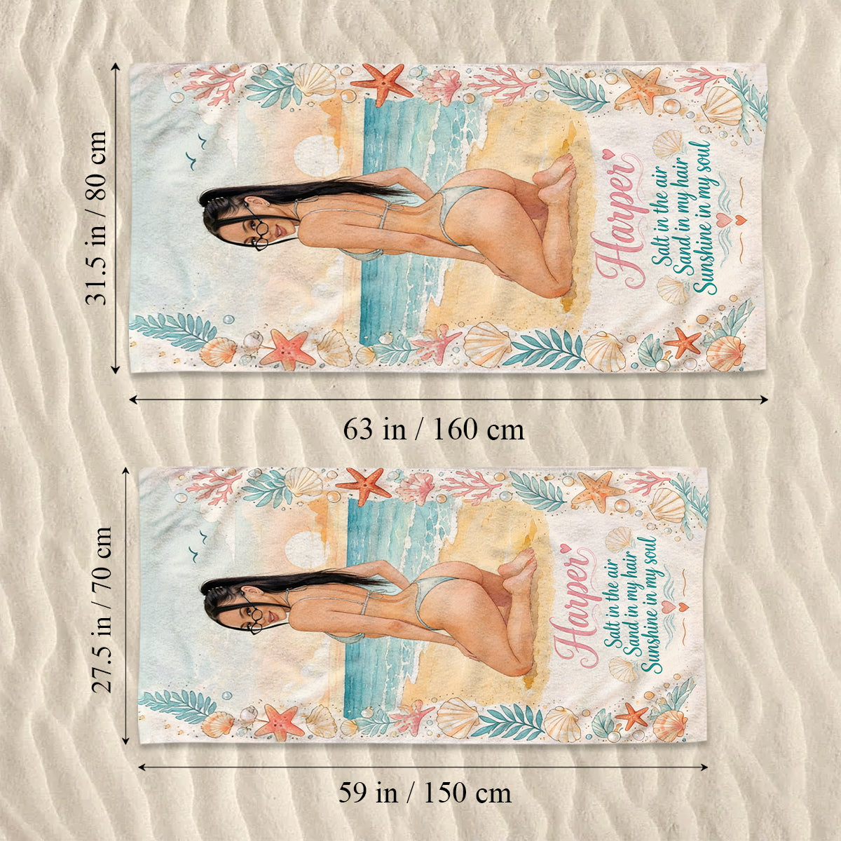 Sunshine In My Soul - Personalized Sea Lover Quick-dry Beach Towel/ Bath Towel