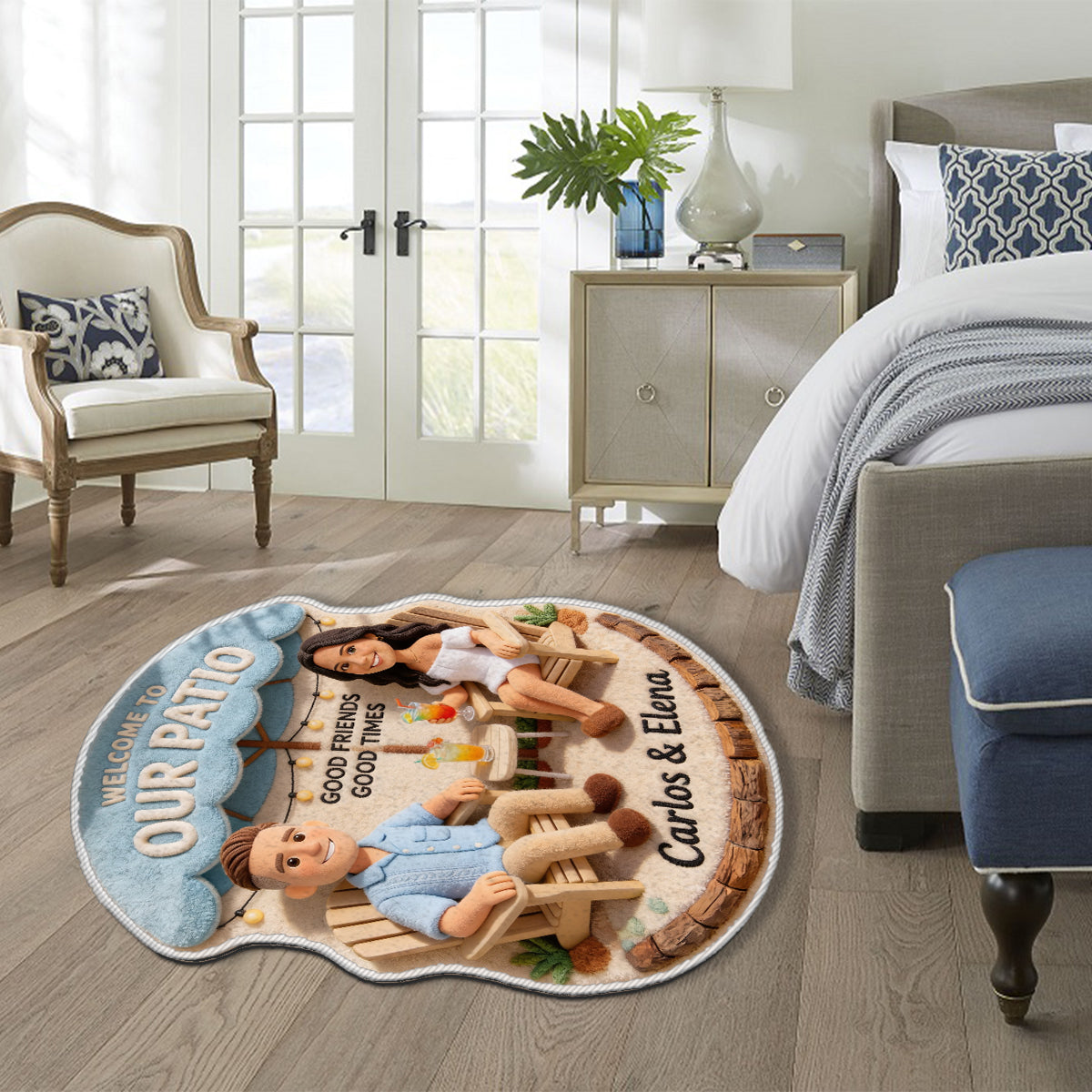 The Patio Bar Doormat - Custom From Photo - Personalized Backyard Non-Slip Tufted Rug