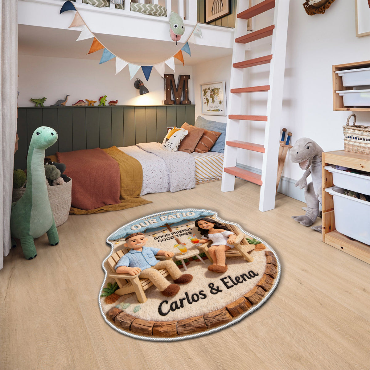 The Patio Bar Doormat - Custom From Photo - Personalized Backyard Non-Slip Tufted Rug