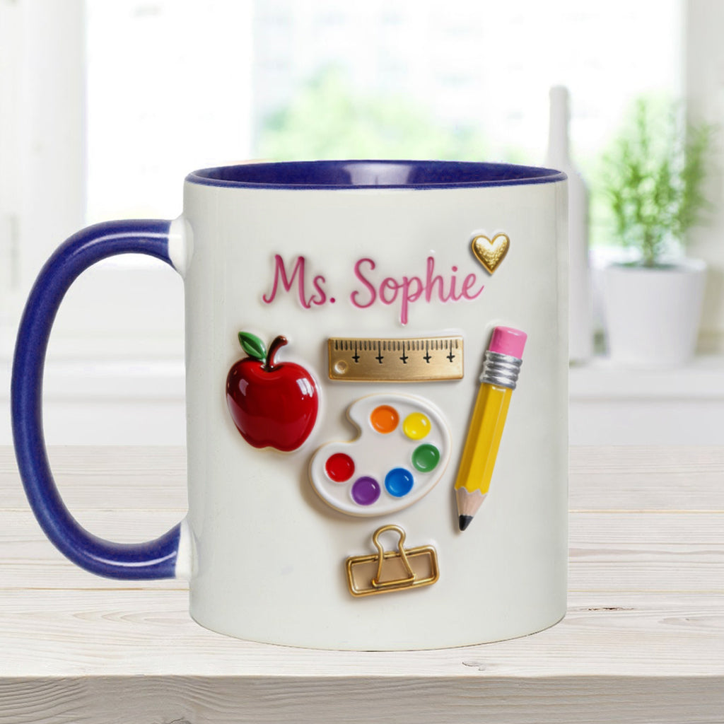 Teach With Love - Personalized Teacher Accent Mug