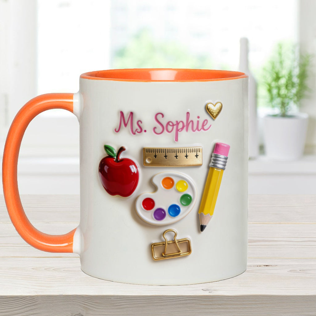 Teach With Love - Personalized Teacher Accent Mug