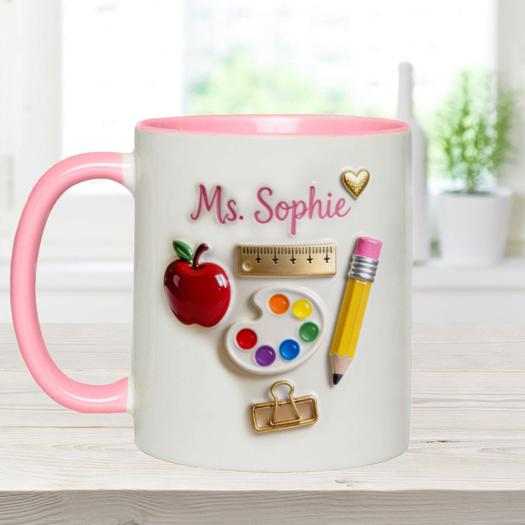 Teach With Love - Personalized Teacher Accent Mug