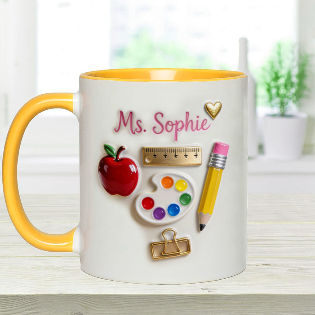 Teach With Love - Personalized Teacher Accent Mug