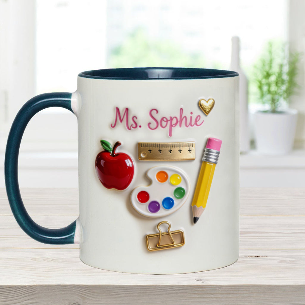 Teach With Love - Personalized Teacher Accent Mug