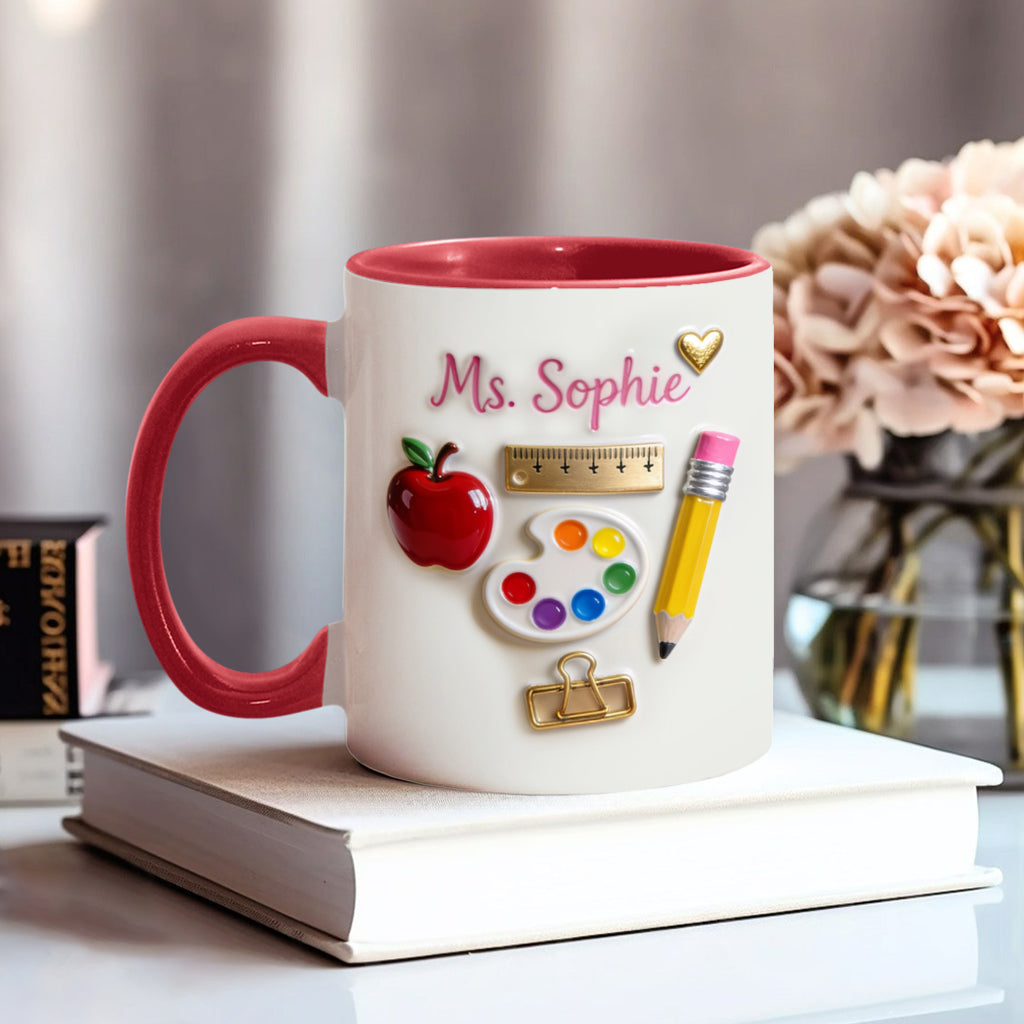 Teach With Love - Personalized Teacher Accent Mug