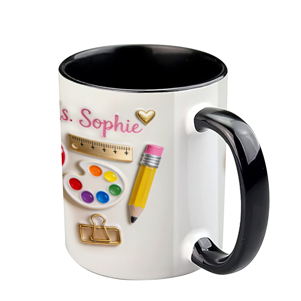 Teach With Love - Personalized Teacher Accent Mug