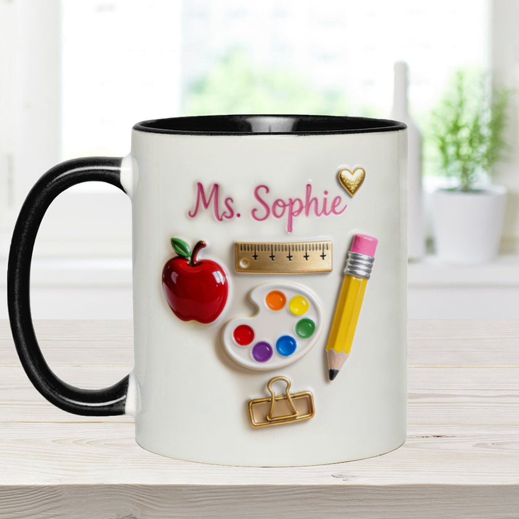 Teach With Love - Personalized Teacher Accent Mug