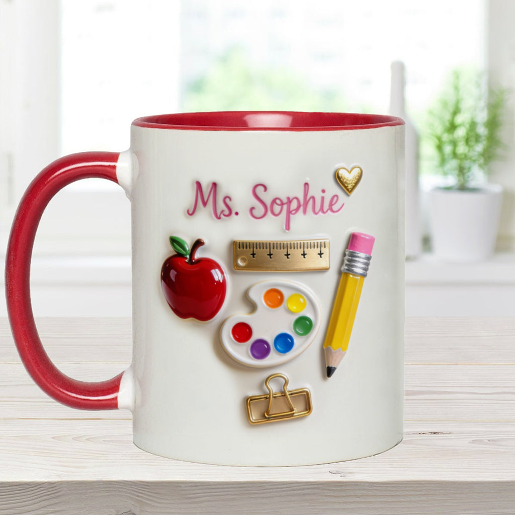 Teach With Love - Personalized Teacher Accent Mug