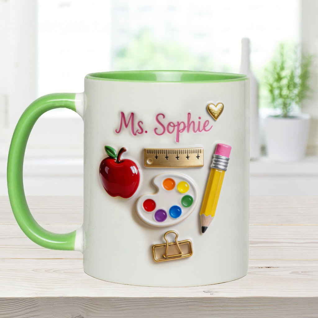 Teach With Love - Personalized Teacher Accent Mug