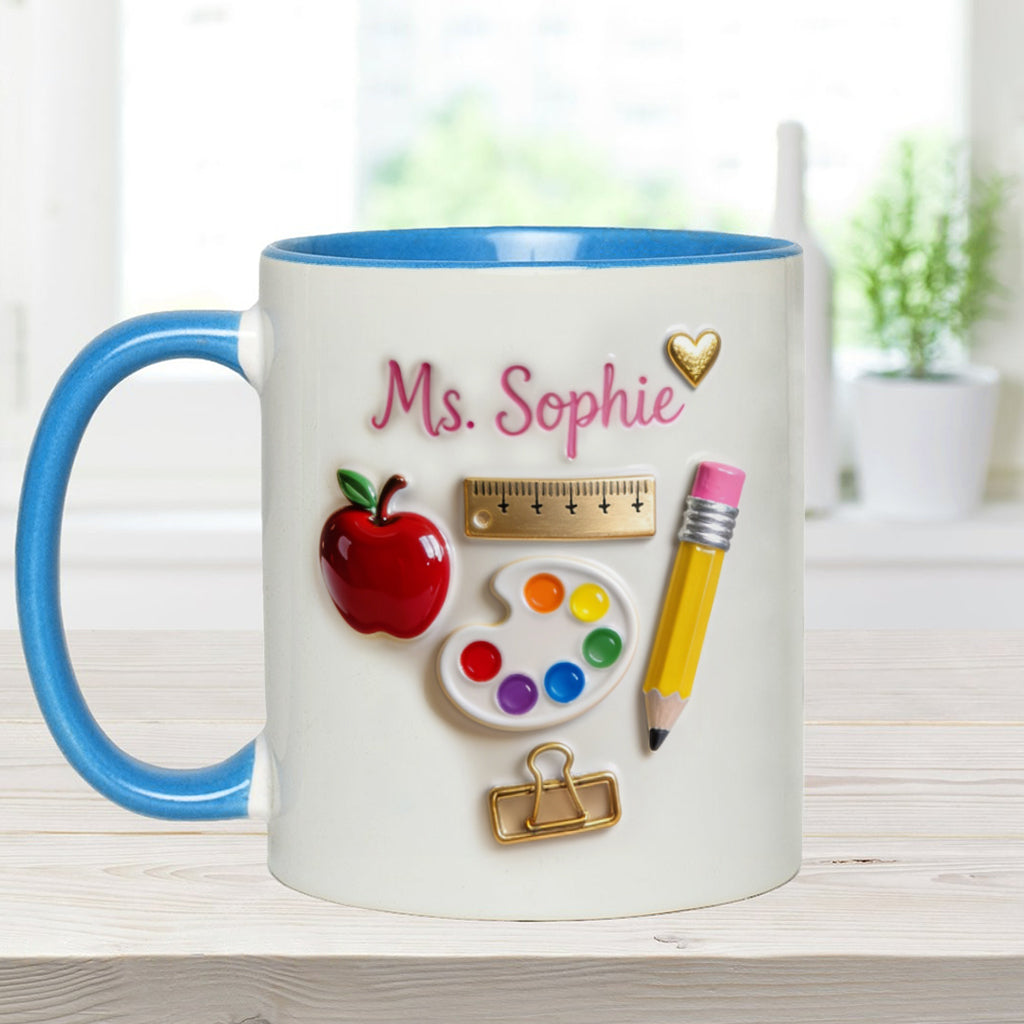 Teach With Love - Personalized Teacher Accent Mug