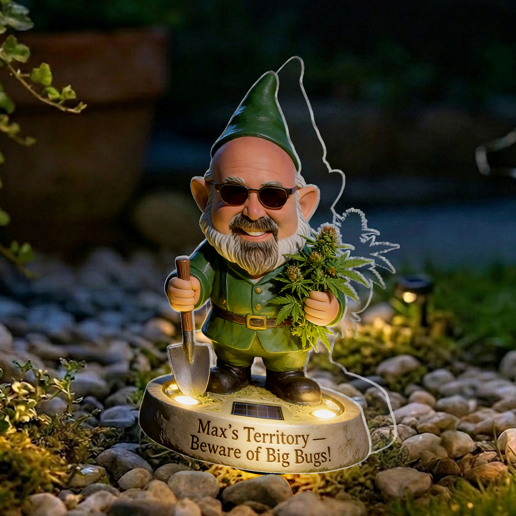 My Territory Get Out - Personalized Weed Solar Acrylic Light