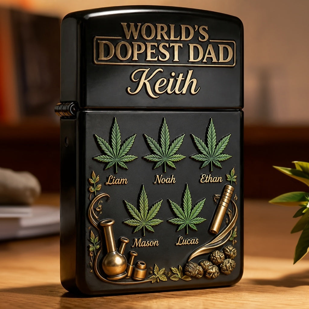 World's Dopest Dad - Personalized Weed Lighter