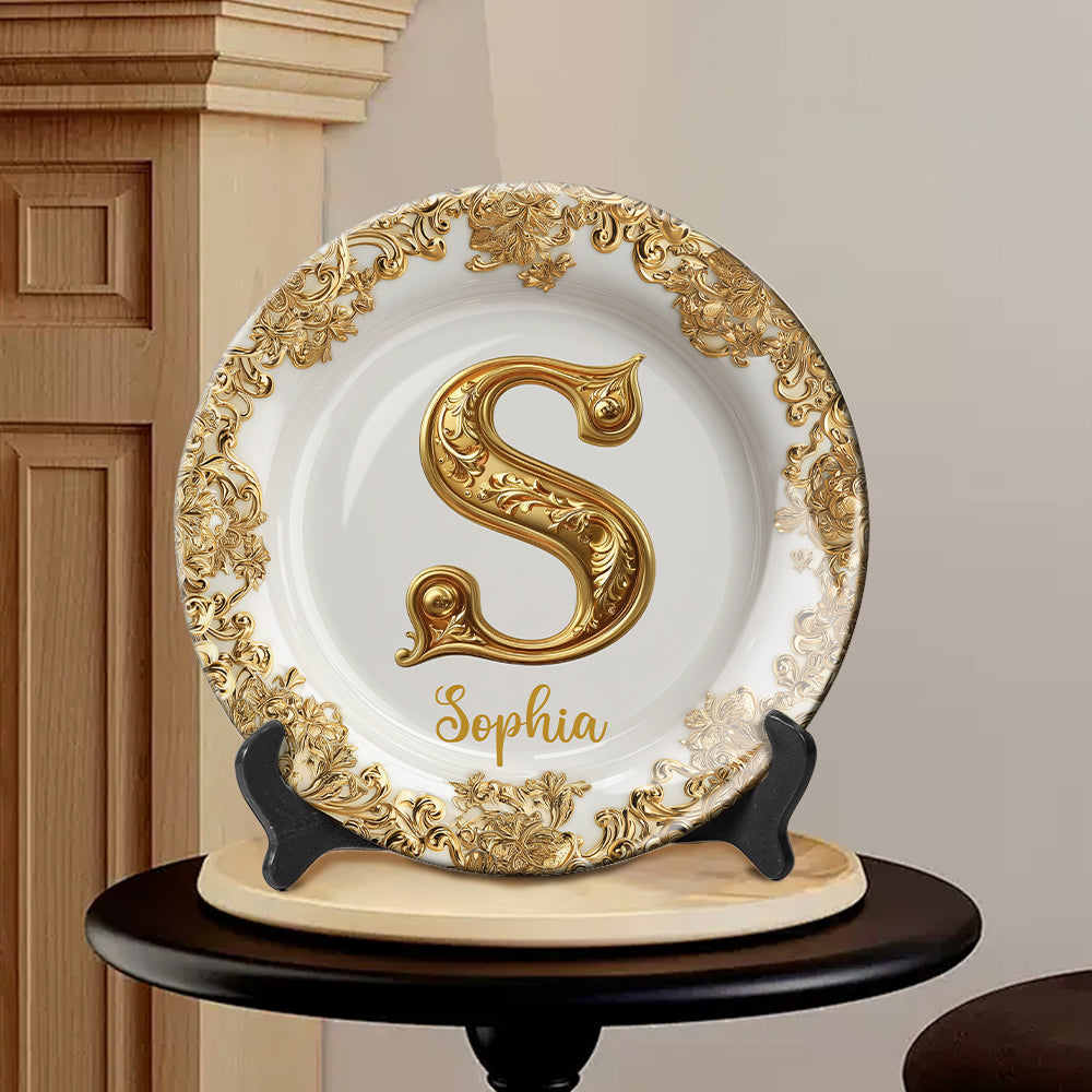 Merry Christmas - Personalized Family Ceramic Round Plate