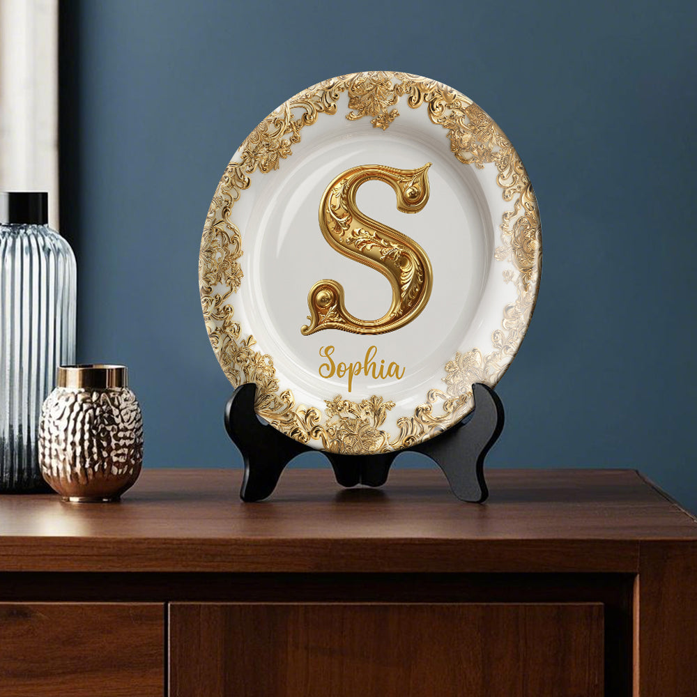 Merry Christmas - Personalized Family Ceramic Round Plate