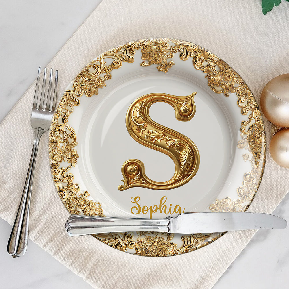 Merry Christmas - Personalized Family Ceramic Round Plate