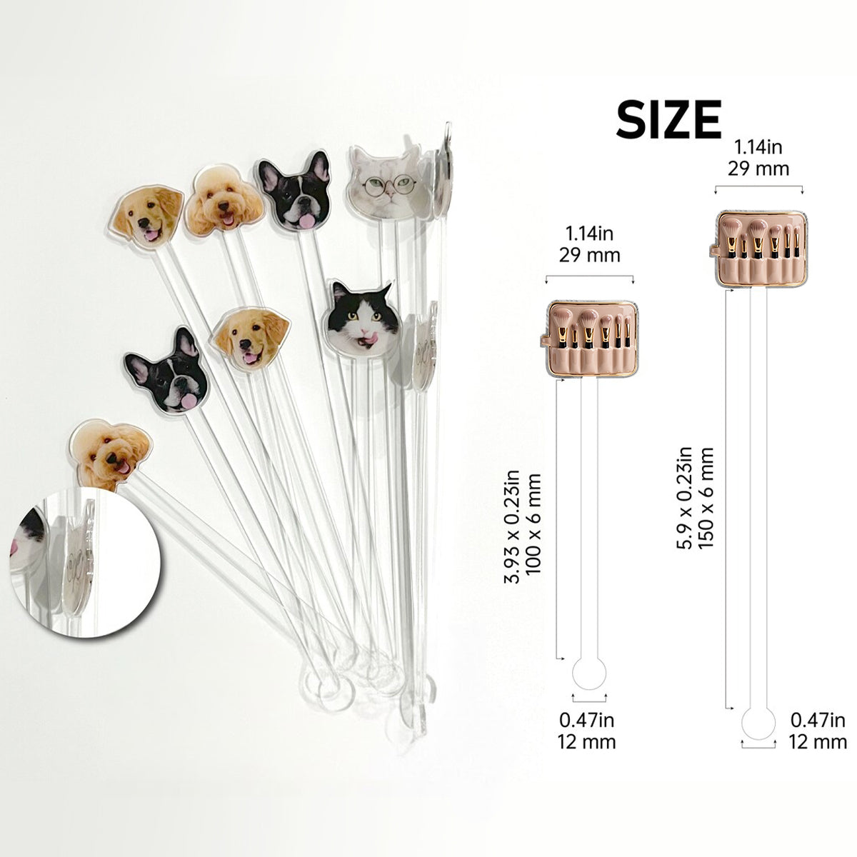 Makeup Artist - Personalized Makeup Set Accent Mug with Acrylic Stirrers