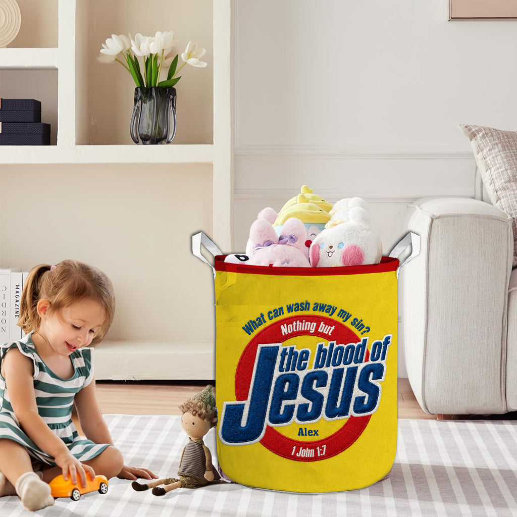 The Blood Of Jesus - Personalized Christian Storage Basket