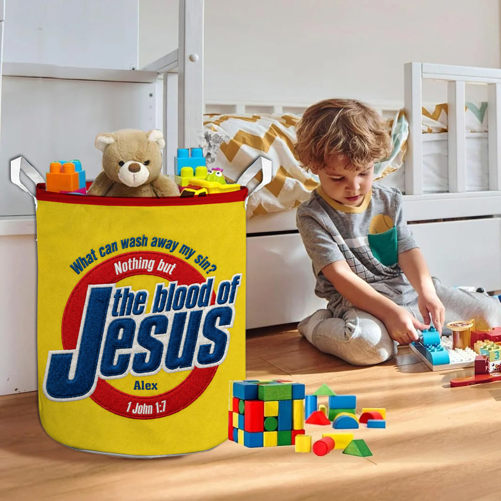 The Blood Of Jesus - Personalized Christian Storage Basket