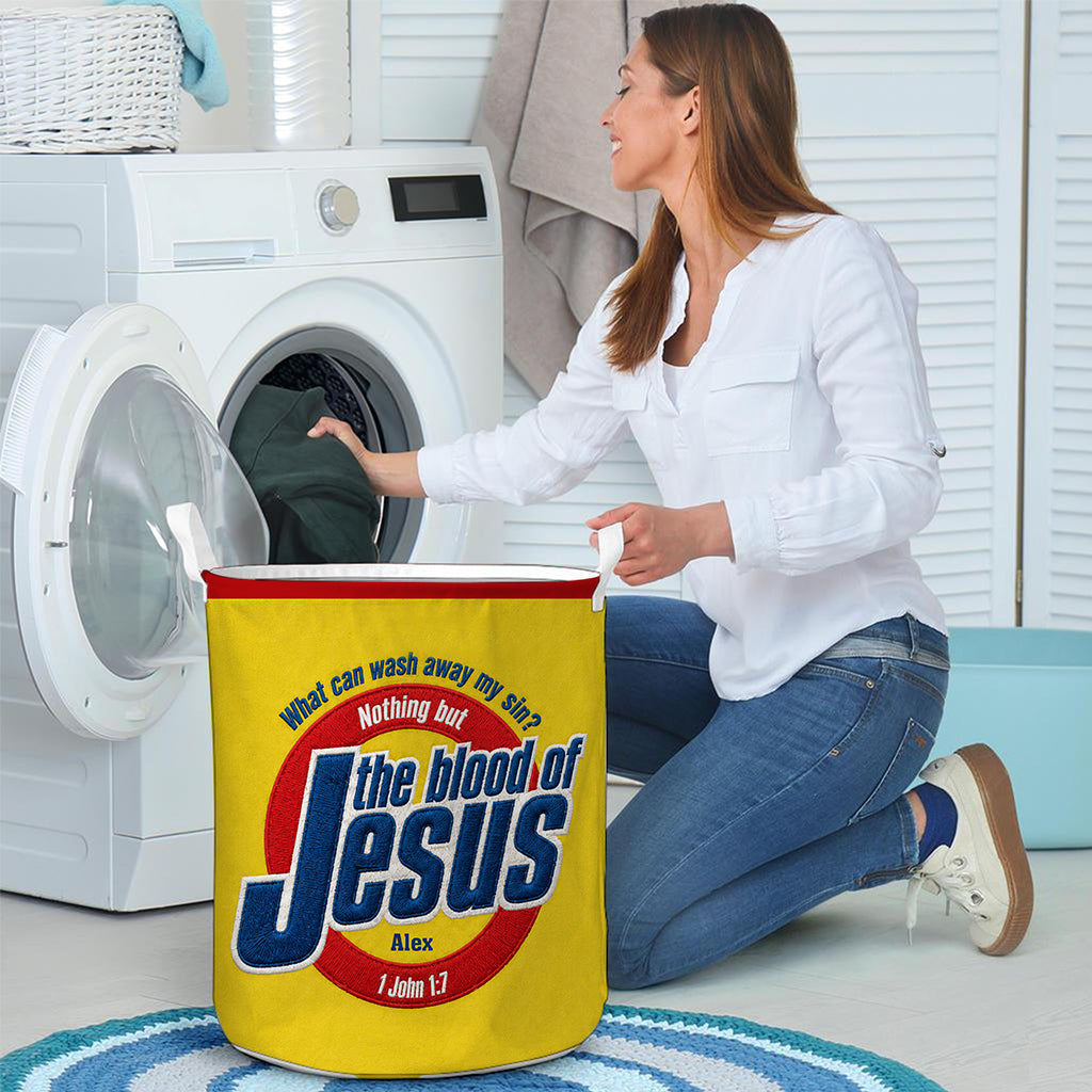 The Blood Of Jesus - Personalized Christian Storage Basket