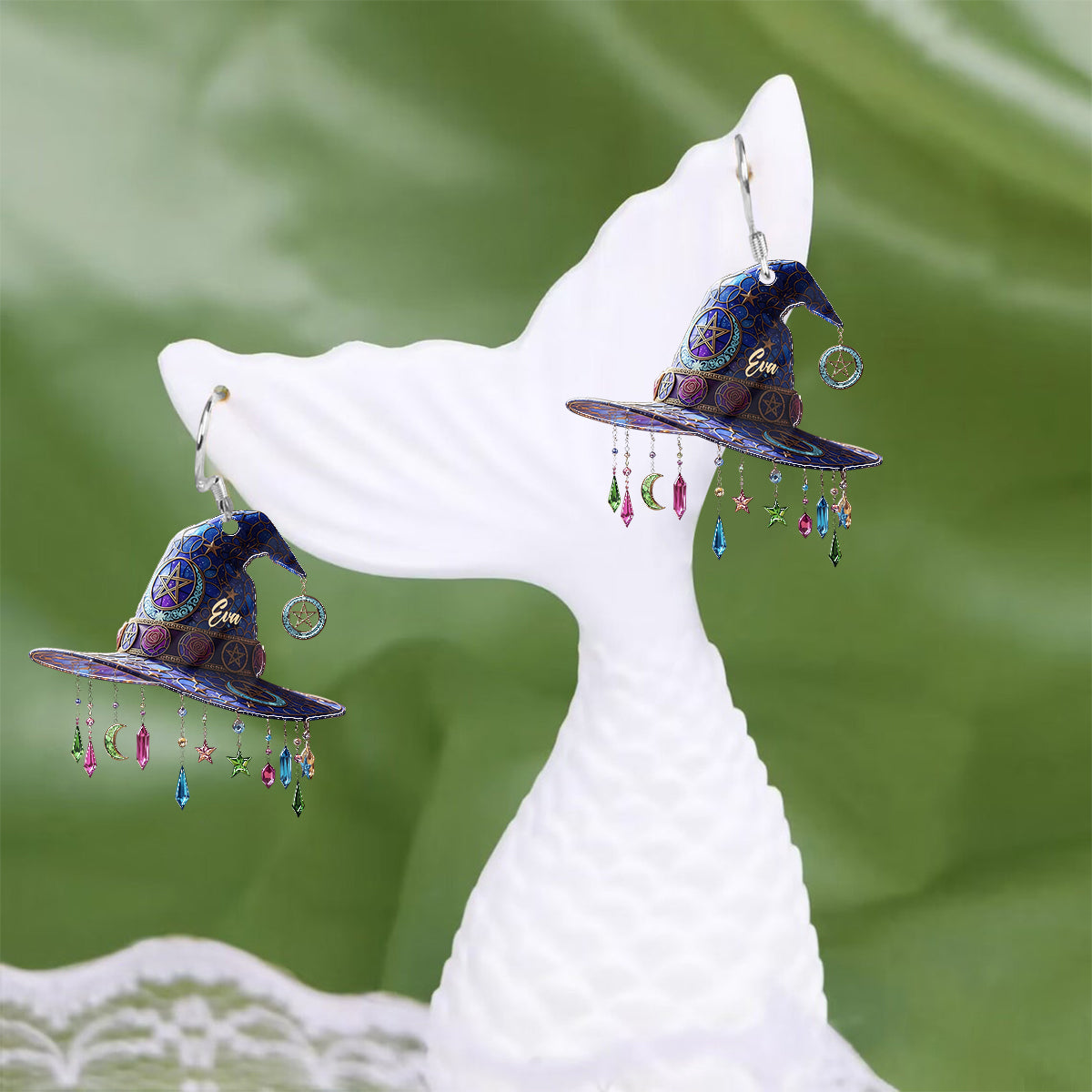 Magical Hat - Personalized Witch Earrings