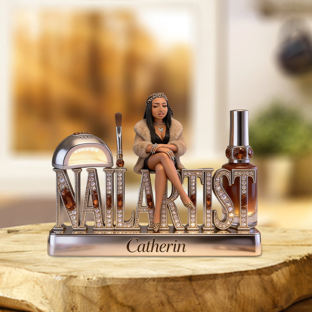 Nail Artist - Personalized Nail Salon Custom Shaped Acrylic Plaque