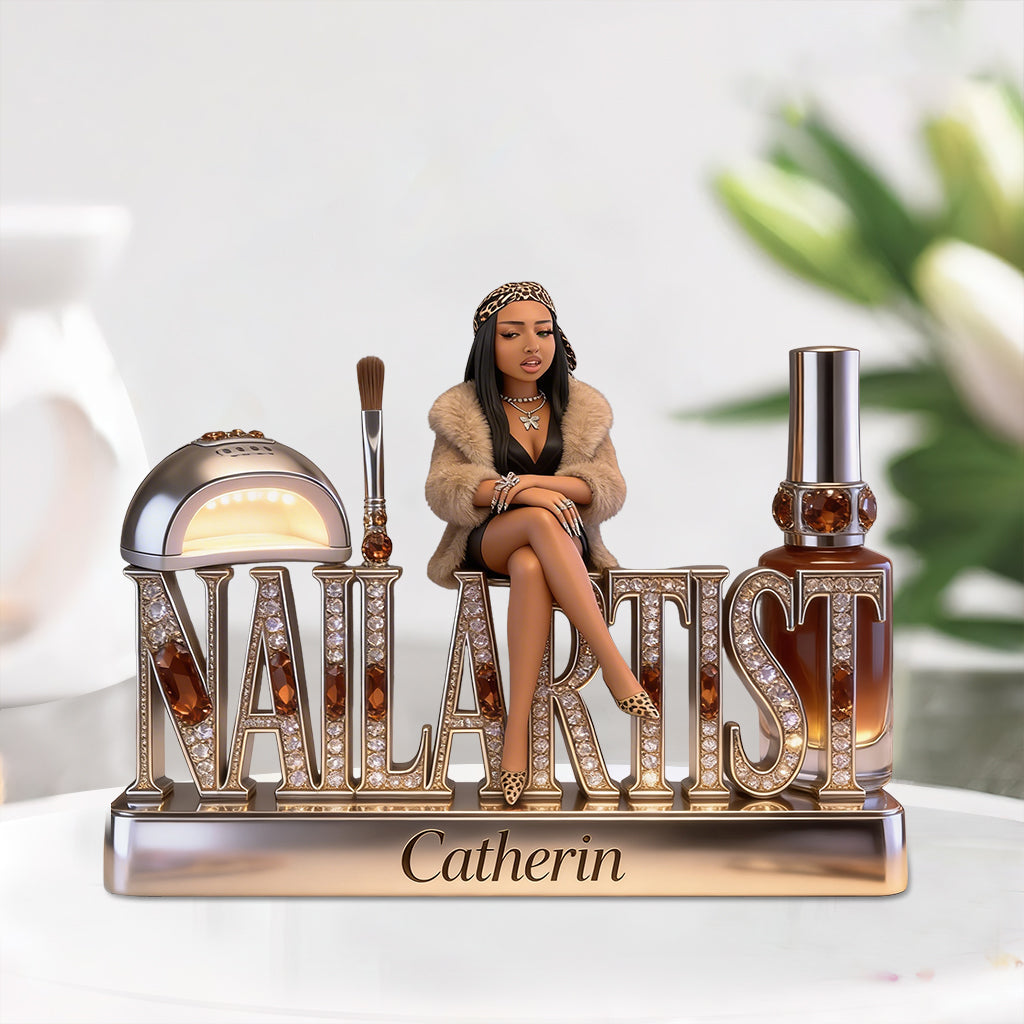 Nail Artist - Personalized Nail Salon Custom Shaped Acrylic Plaque