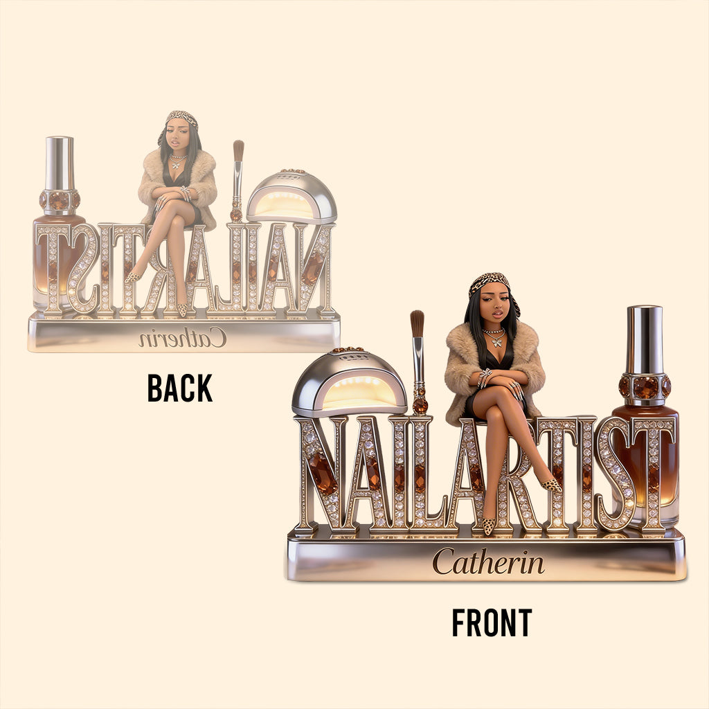Nail Artist - Personalized Nail Salon Custom Shaped Acrylic Plaque