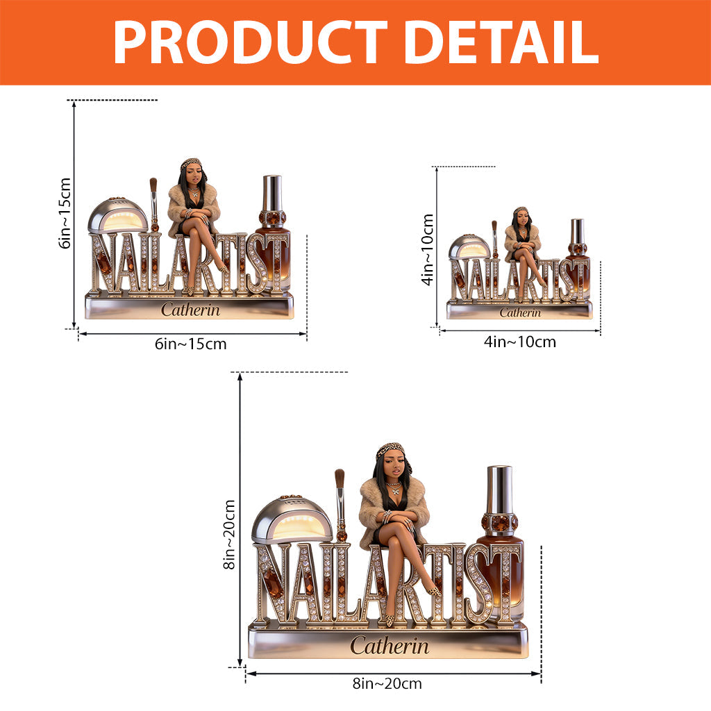 Nail Artist - Personalized Nail Salon Custom Shaped Acrylic Plaque
