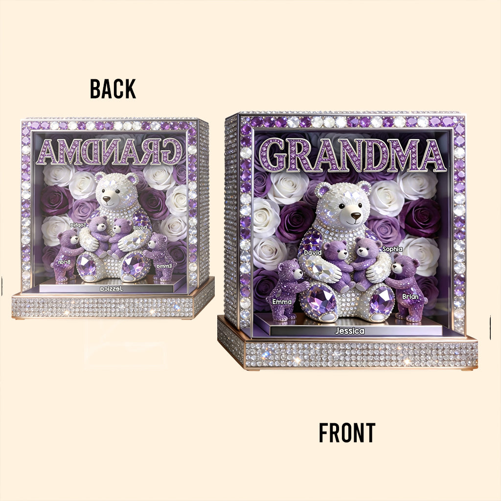 Mom/Grandma Bear - Personalized Mother Custom Shaped Acrylic Plaque