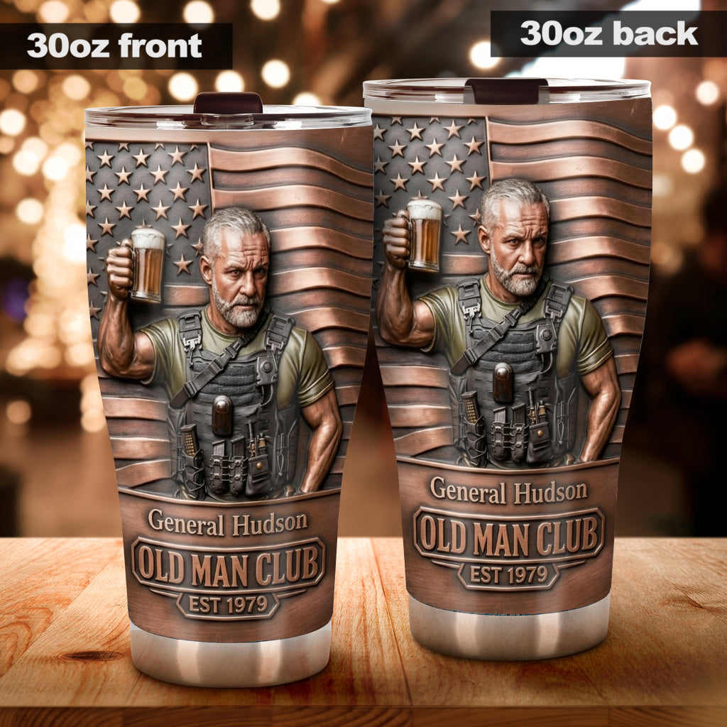 Old Man Club - Personalized Birthday Tumbler