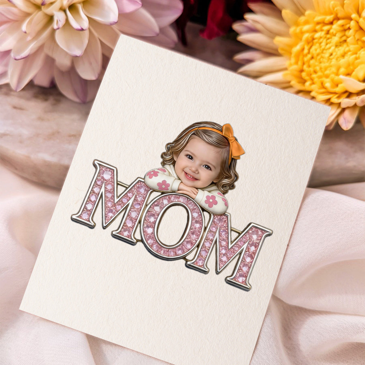 Unique Mother's Day Gift, Custom From Any Photo - Personalized Mother Pin