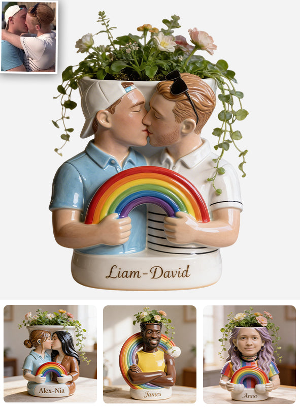 Love Is Love - Personalized LGBT Support Acrylic Pot