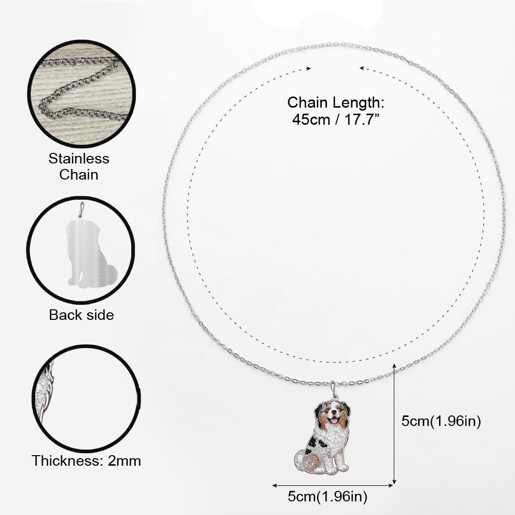 This Dog Mom Belongs To - Personalized Dog Metal Necklaces With Pendants