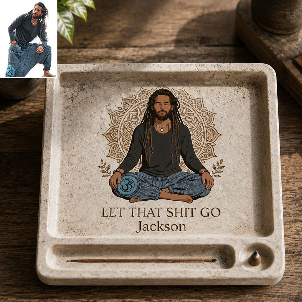 Namaste - Personalized Hippie Catch-All Tray