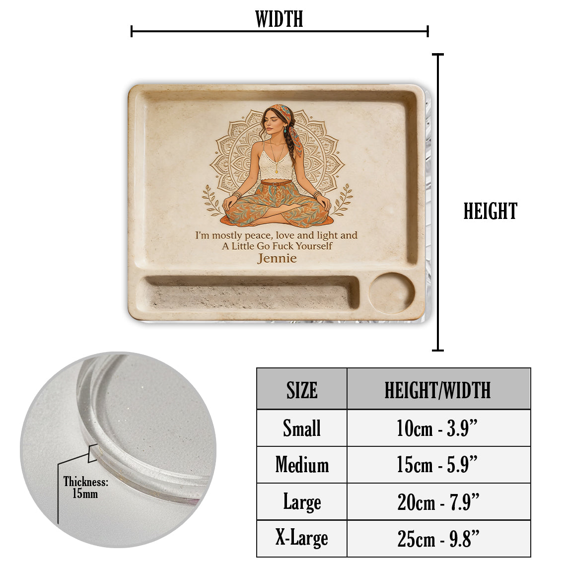 Namaste - Personalized Hippie Catch-All Tray