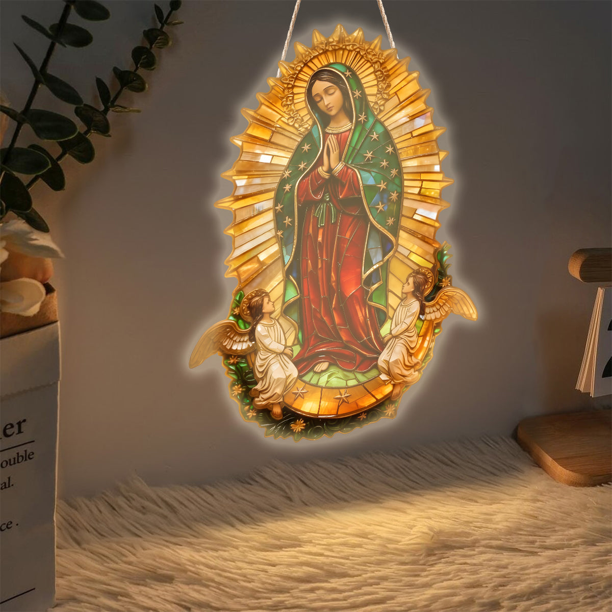 Our Lady Of Guadalupe - Christian LED Light Acrylic Sign