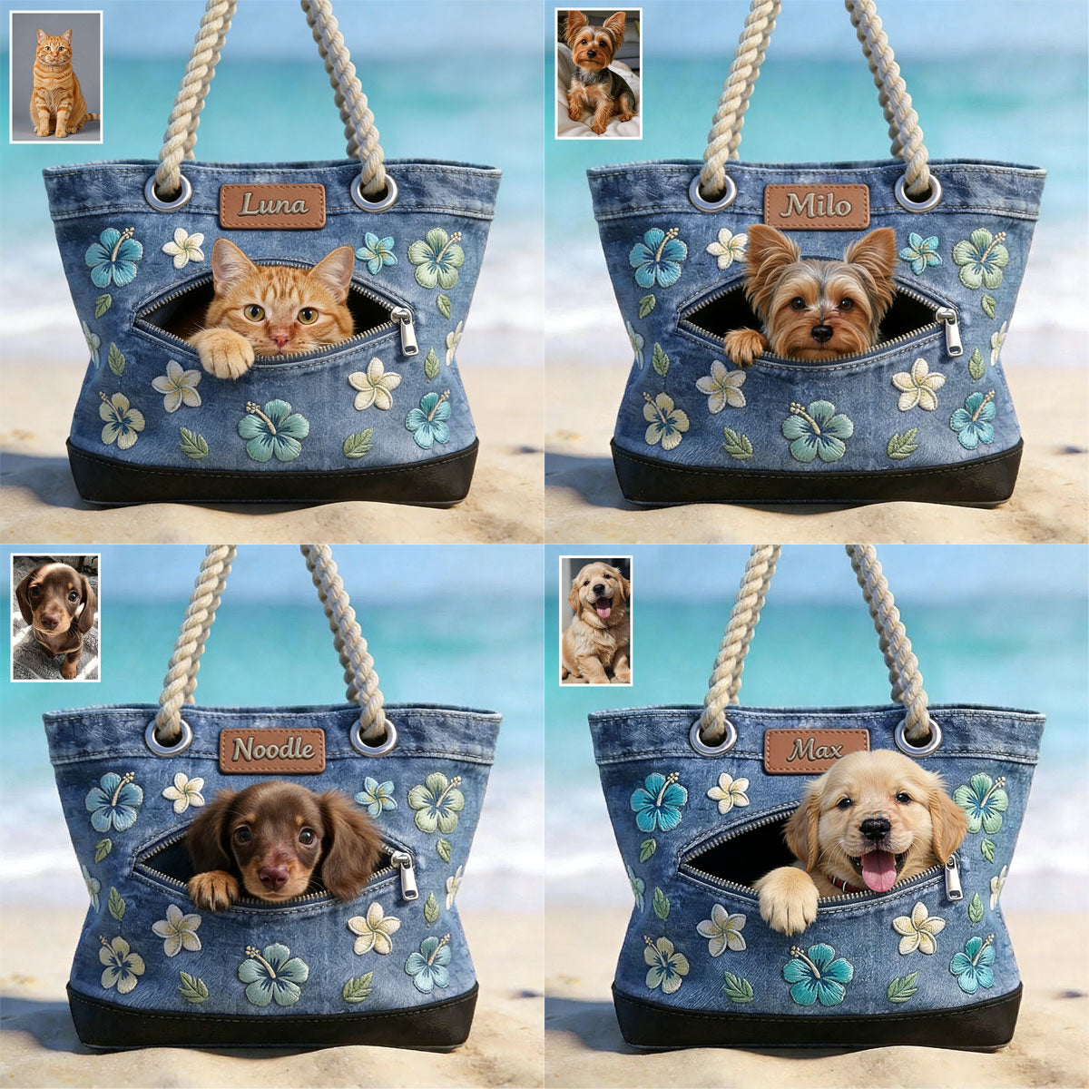 Salty Lil' Beach - Personalized Dog Beach Bag