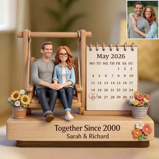 Together Since - Personalized Couple Custom Shaped Wood Plaque