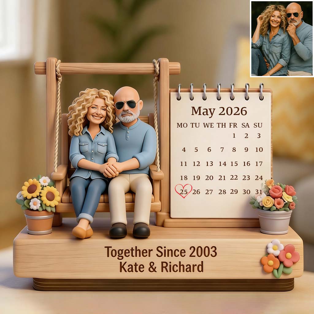 Together Since - Personalized Couple Custom Shaped Wood Plaque