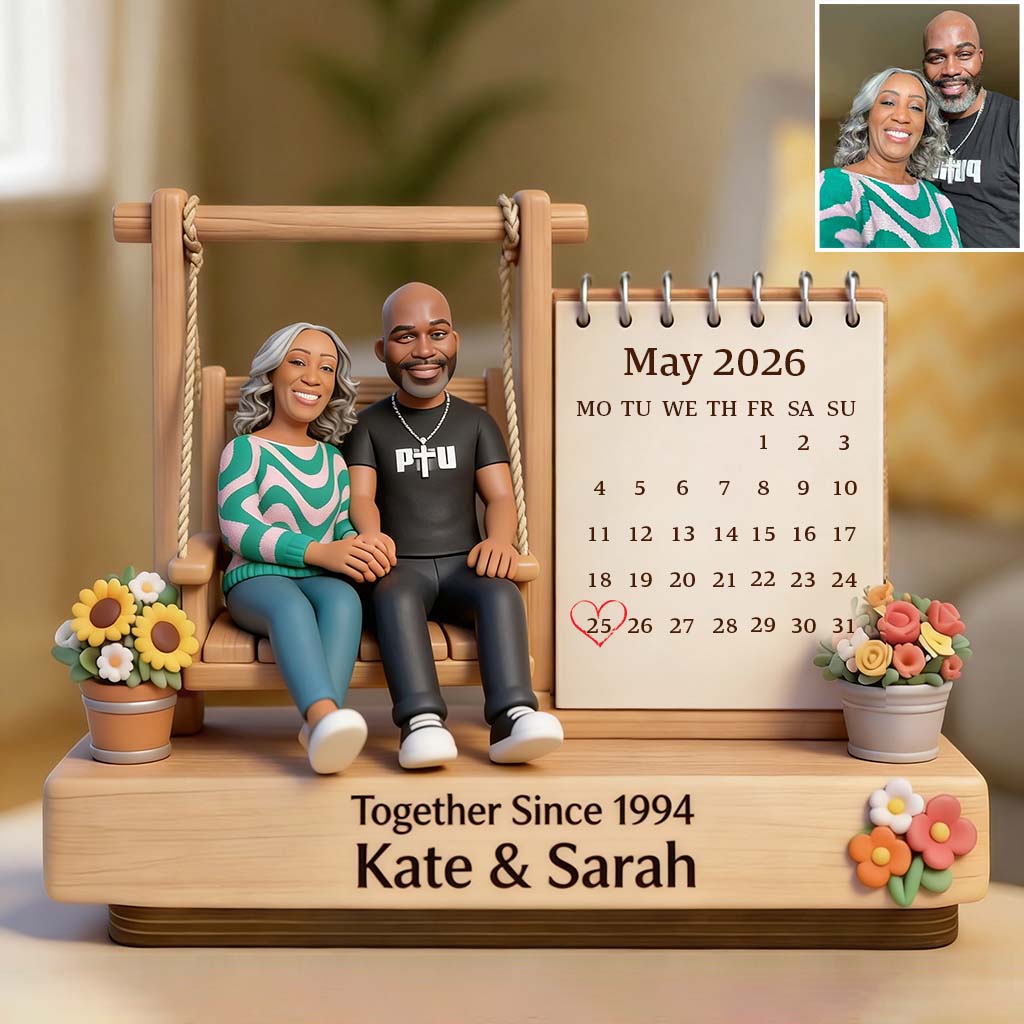 Together Since - Personalized Couple Custom Shaped Wood Plaque