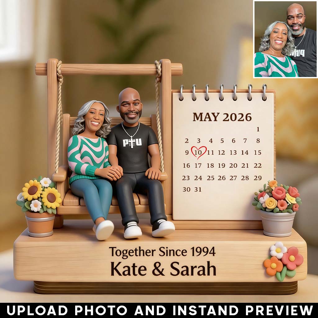 Together Since - Personalized Couple Custom Shaped Wood Plaque