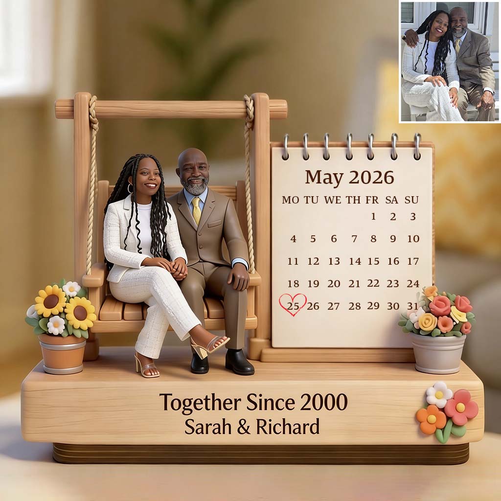Together Since - Personalized Couple Custom Shaped Wood Plaque