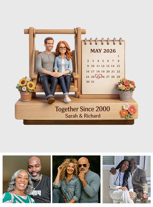 Together Since - Personalized Couple Custom Shaped Wood Plaque