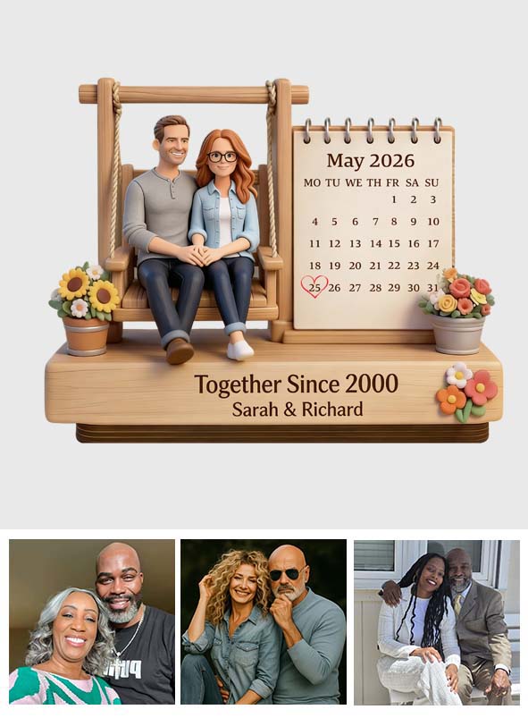 Together Since - Personalized Couple Custom Shaped Wood Plaque