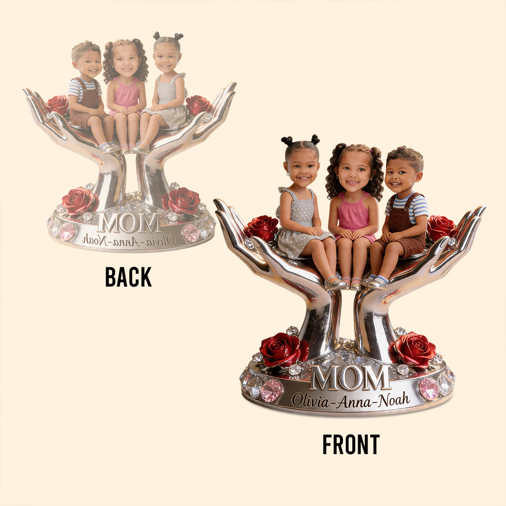 Mom Grandma Hands - Personalized Mother Custom Shaped Acrylic Plaque